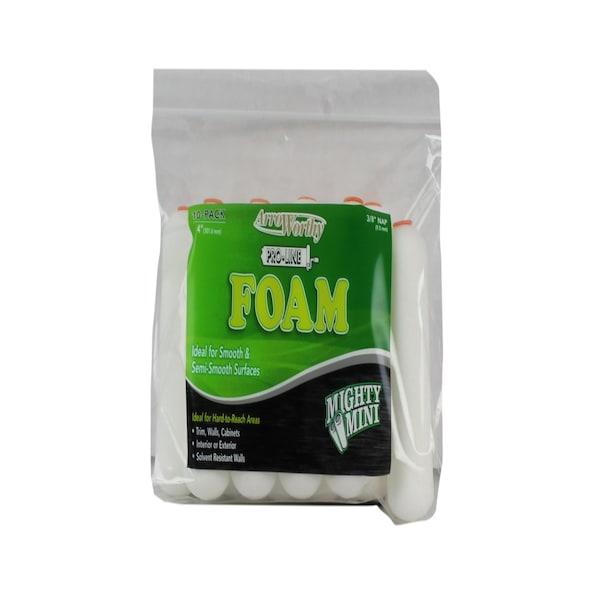 ArroWorthy Pro-Line Foam 4 in. W X 3/8 in. Mini Paint Roller Cover 10 pk